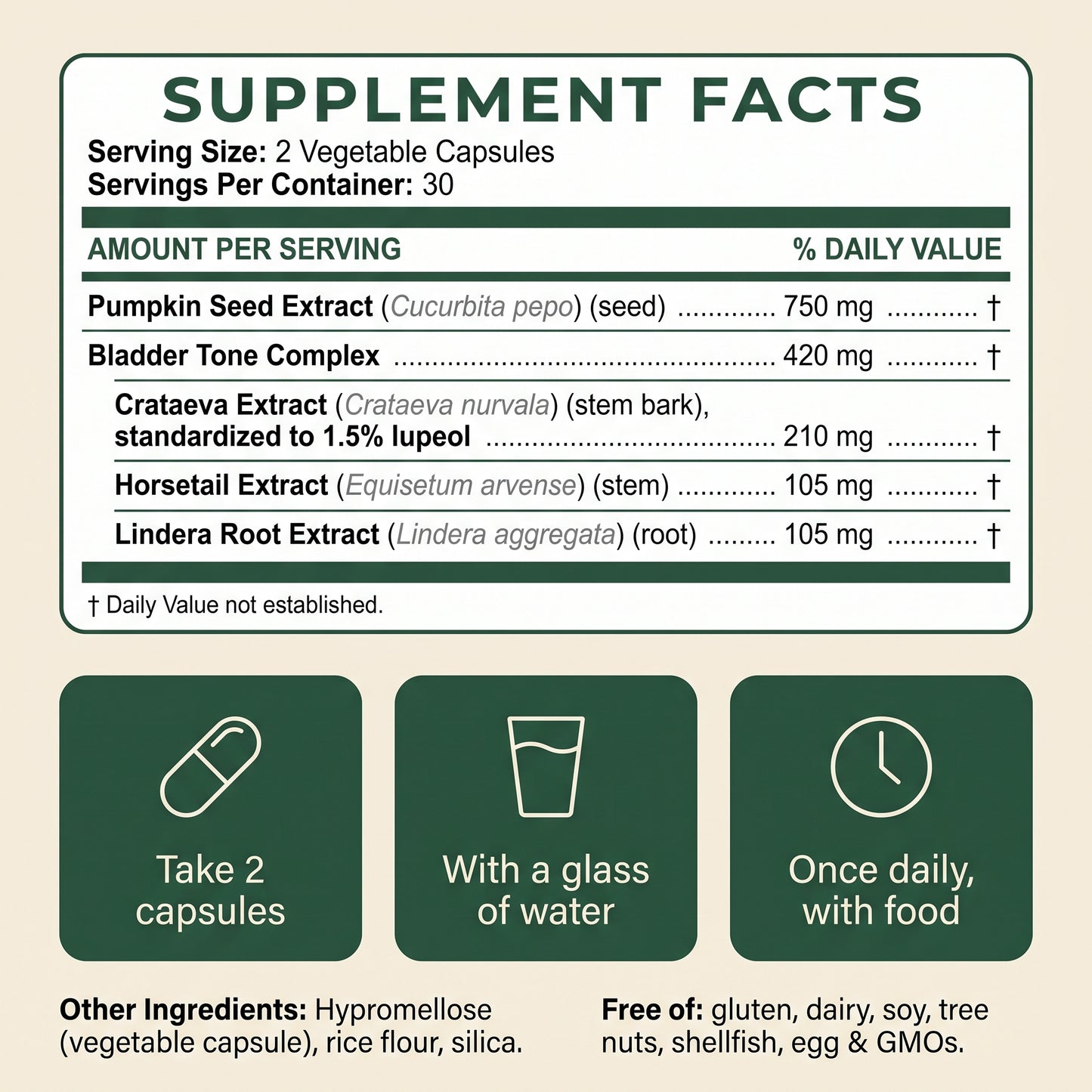Concentrated Pumpkin Seed Capsules | Bladder Control Support