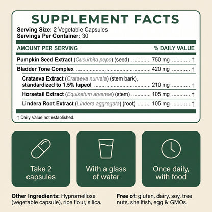 Concentrated Pumpkin Seed Capsules | Bladder Control Support