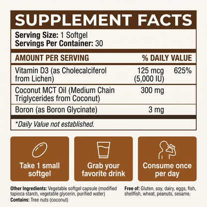 Vitamin D3 5000 IU with Boron